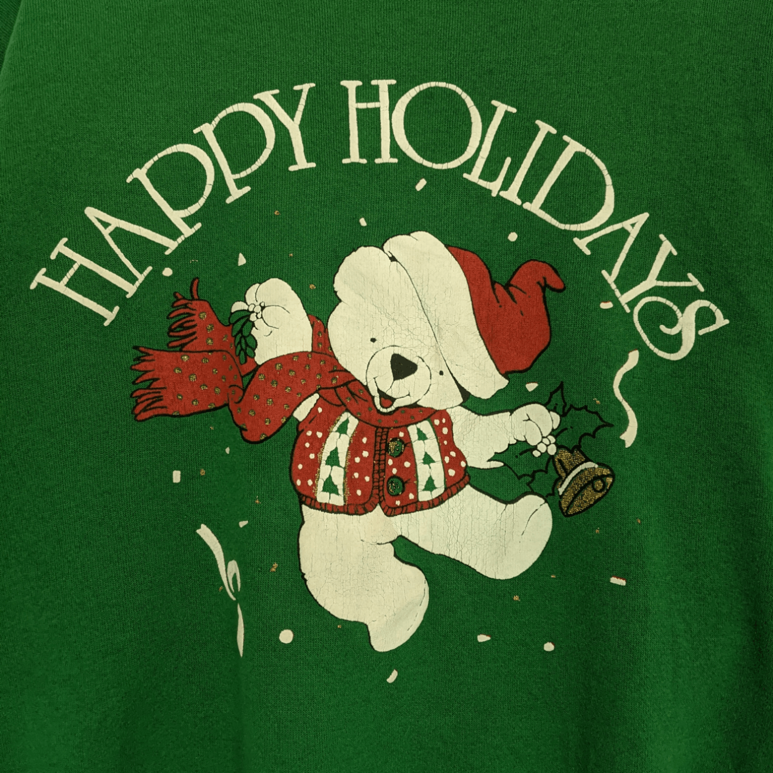 Vintage Vintage 80's HAPPY HOLIDAYS Christmas New Year Sweatshirt Size US L / EU 52-54 / 3 - 5 Thumbnail