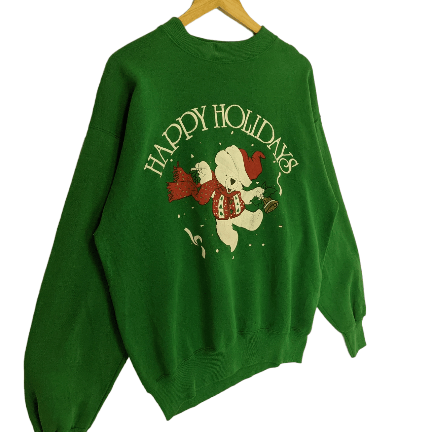 Vintage Vintage 80's HAPPY HOLIDAYS Christmas New Year Sweatshirt Size US L / EU 52-54 / 3 - 3 Thumbnail