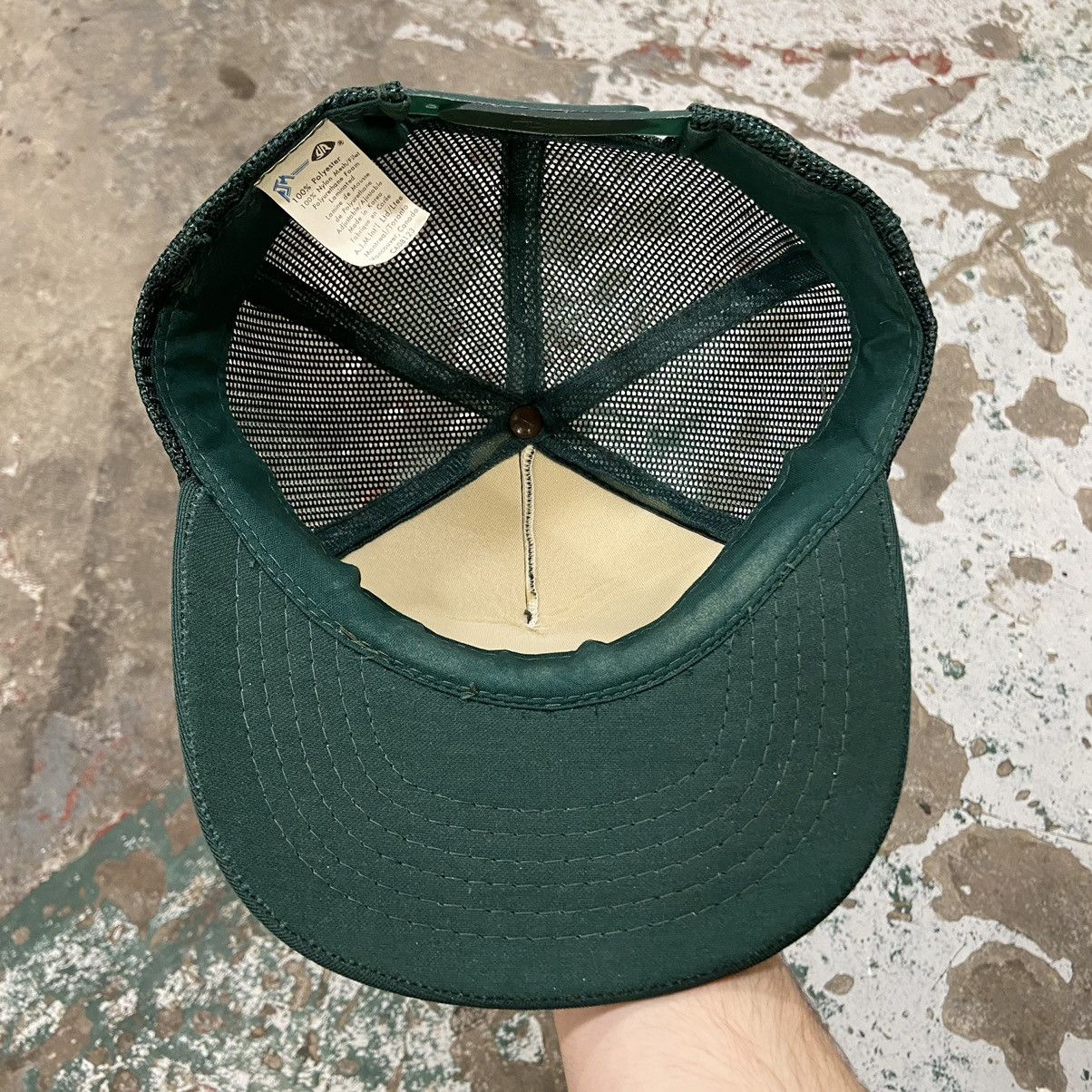 Vintage Vintage 1990s Forest Green Trucker Hat Size ONE SIZE - 5 Thumbnail