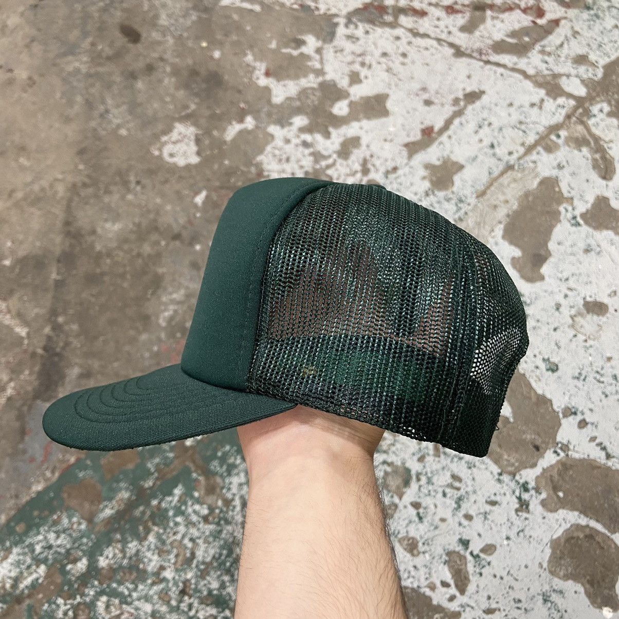 Vintage Vintage 1990s Forest Green Trucker Hat Size ONE SIZE - 2 Thumbnail