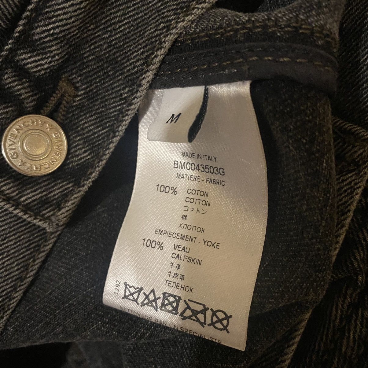 Givenchy NWT Black Wash Denim / Leather Eye lace Logo Size US M / EU 48-50 / 2 - 6 Thumbnail