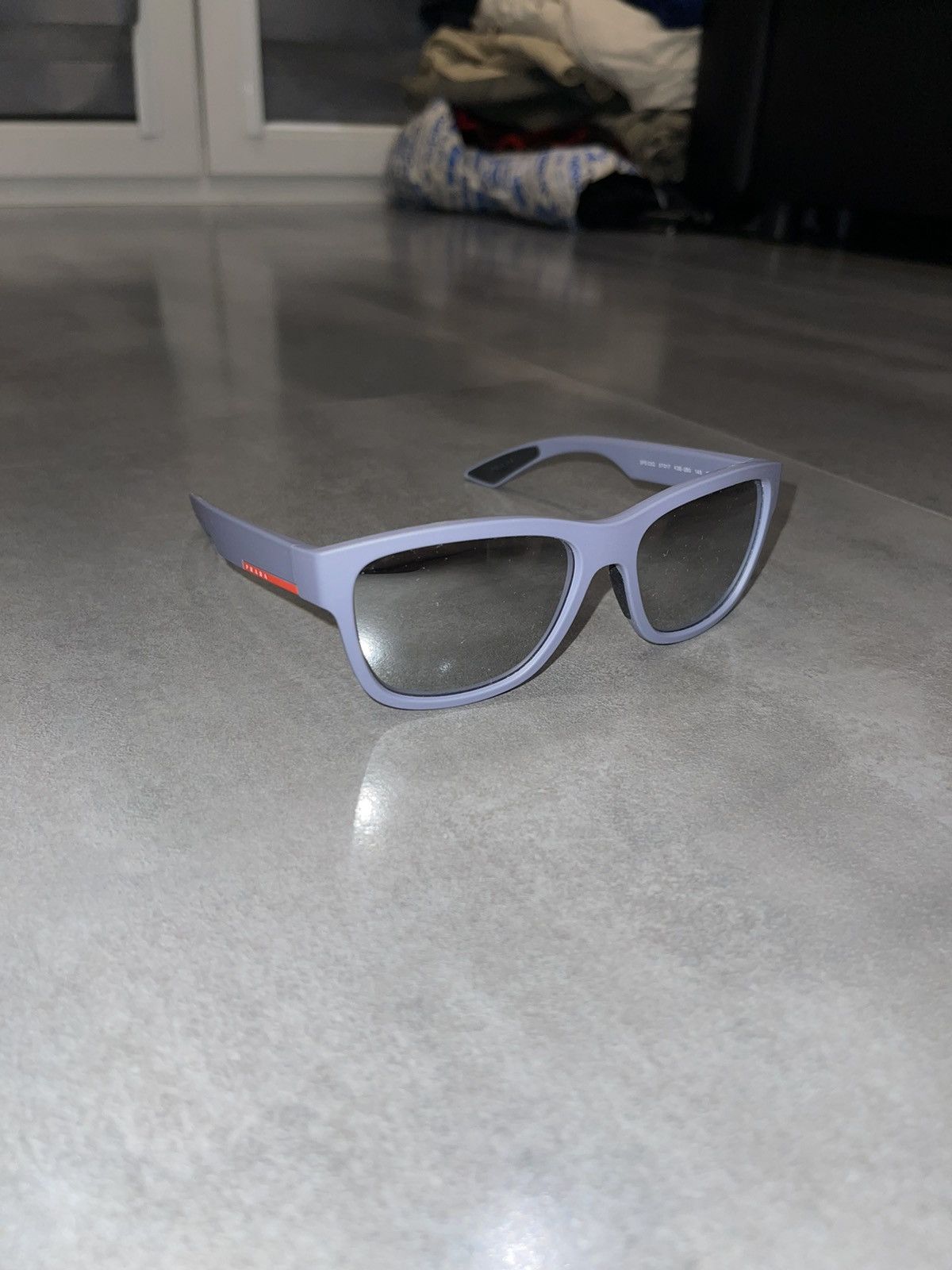 Prada Prada SPS 03Q K3E-2B0 Red Tab Baby Blue Sunglasses Size ONE SIZE - 3 Thumbnail