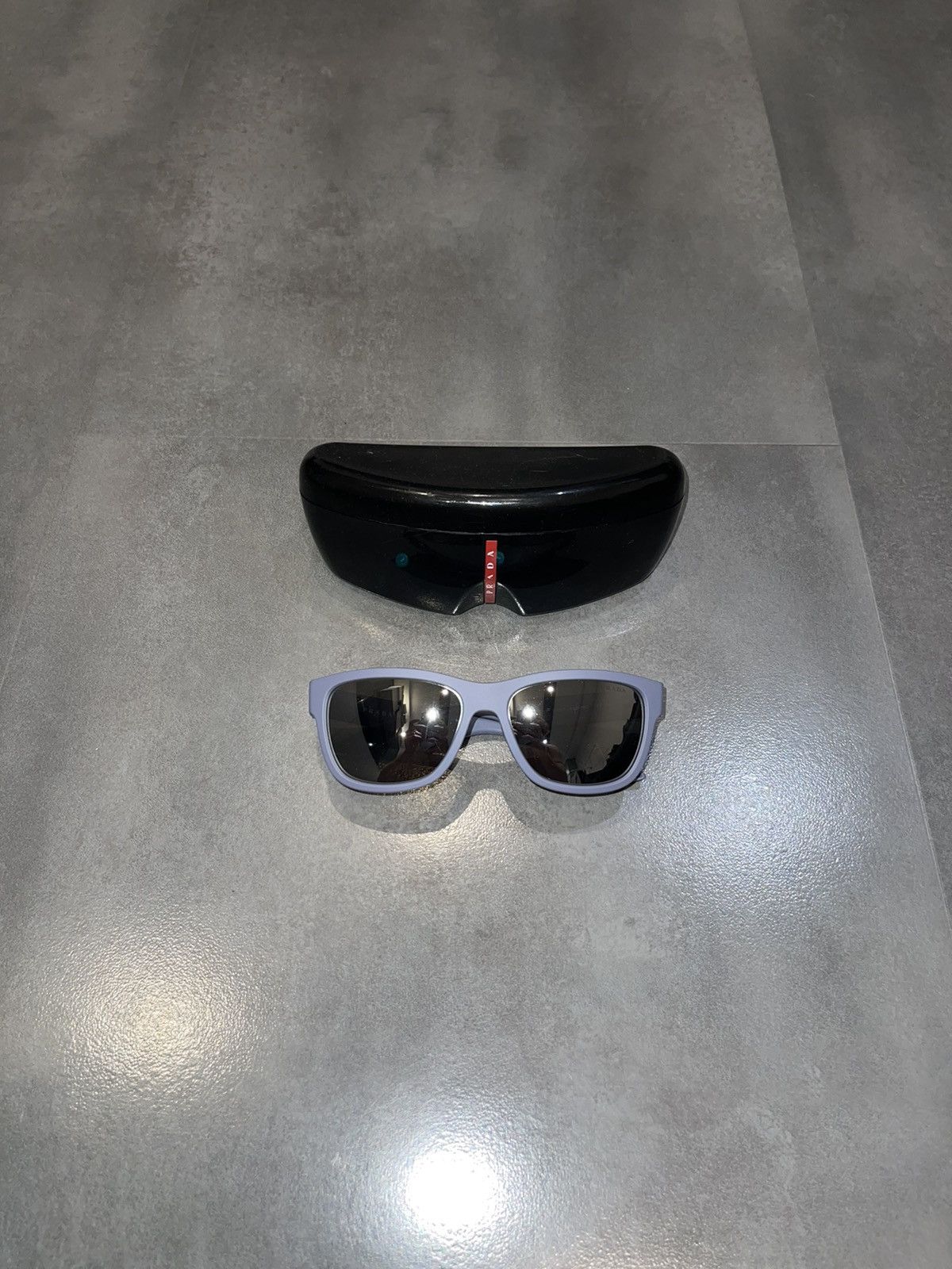 Prada Prada SPS 03Q K3E-2B0 Red Tab Baby Blue Sunglasses Size ONE SIZE - 5 Thumbnail