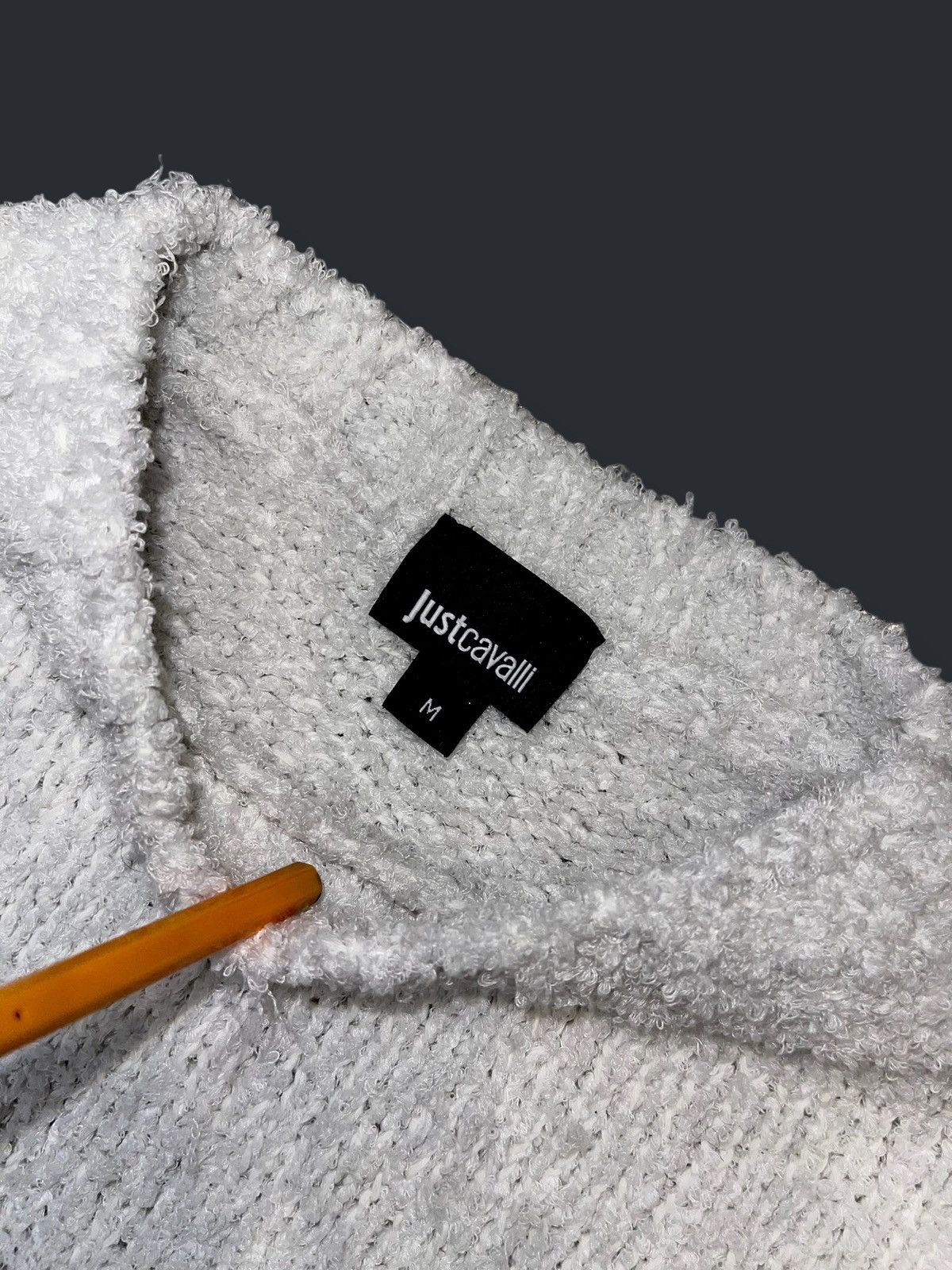 Just Cavalli SS22 Just Cavalli "I AM THE PARTY" White Knitted Sweater Size US M / EU 48-50 / 2 - 11 Thumbnail