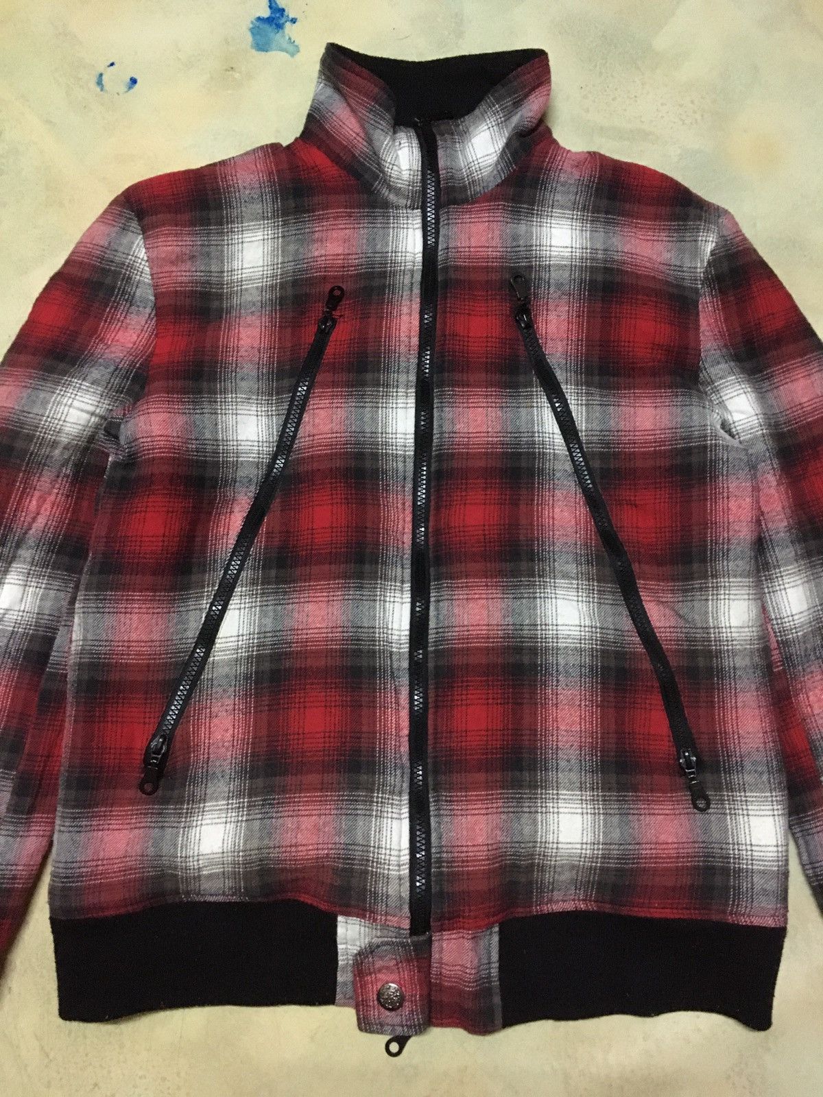 In The Attic In The Attic Red Tartan Zipper Sweater Seditionaries Style Size US M / EU 48-50 / 2 - 3 Thumbnail