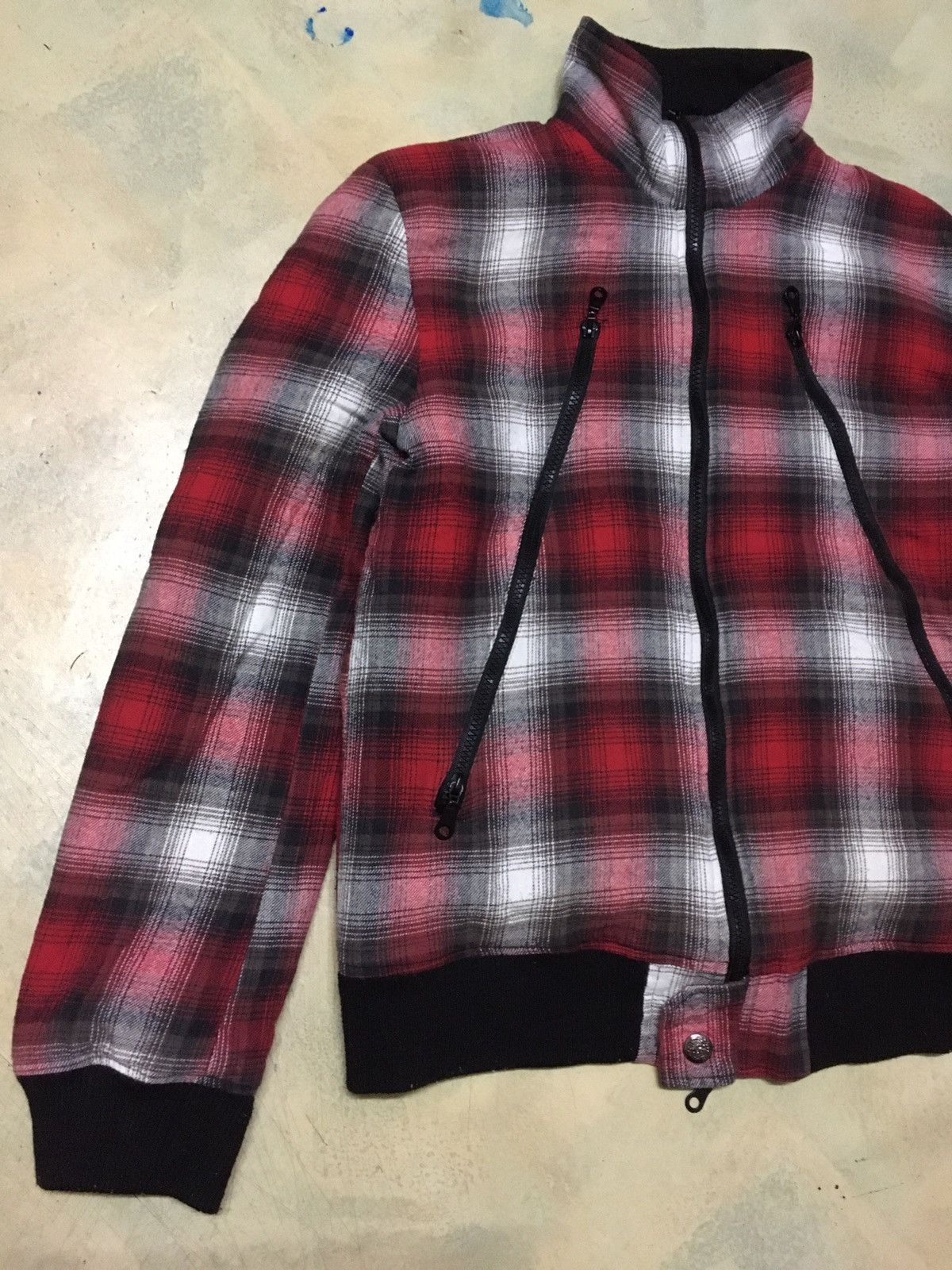 In The Attic In The Attic Red Tartan Zipper Sweater Seditionaries Style Size US M / EU 48-50 / 2 - 2 Thumbnail