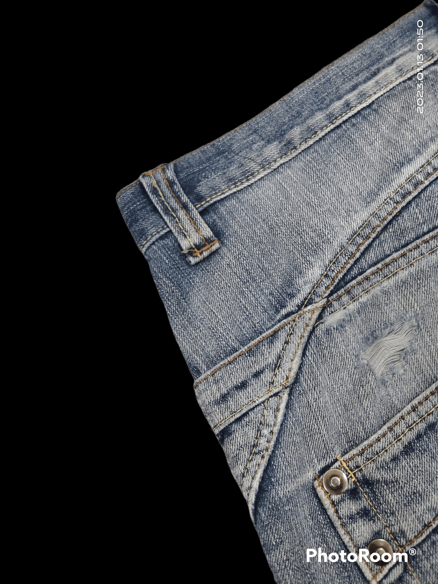 Japanese Brand THRASH RECONSTRUCTED IDENTIC DENIM PANTS Size US 34 / EU 50 - 6 Thumbnail