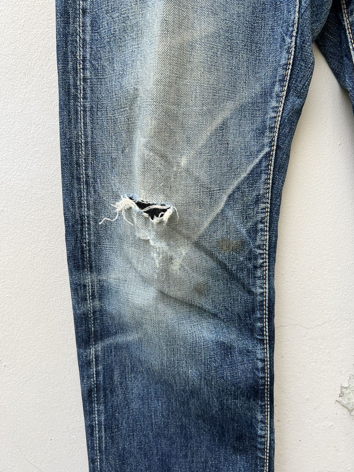 Engineered Garments Vintage Cootie Japan Damaged Ripped Denim Selvedge Jeans Size US 31 - 7 Thumbnail