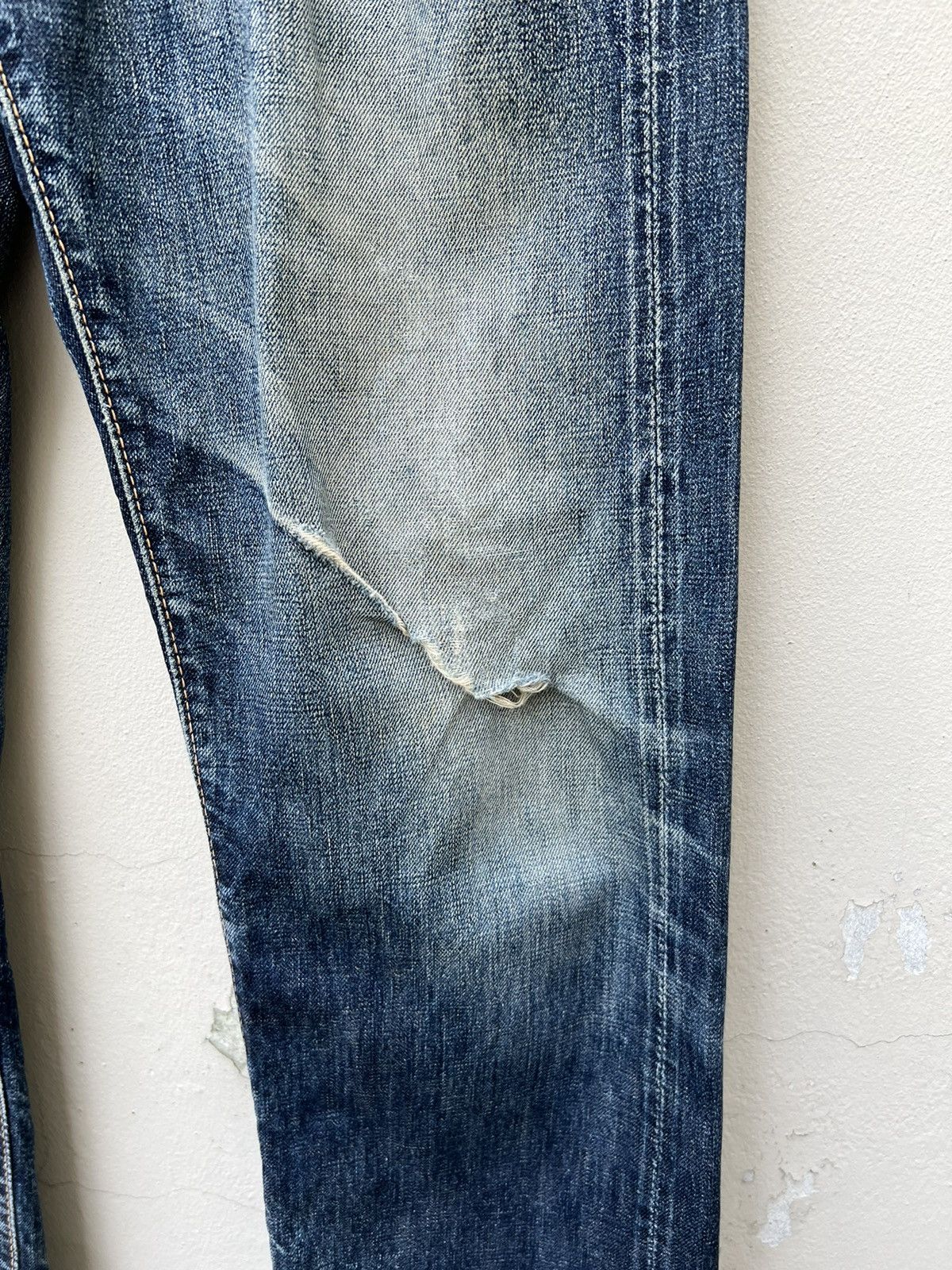 Engineered Garments Vintage Cootie Japan Damaged Ripped Denim Selvedge Jeans Size US 31 - 11 Thumbnail