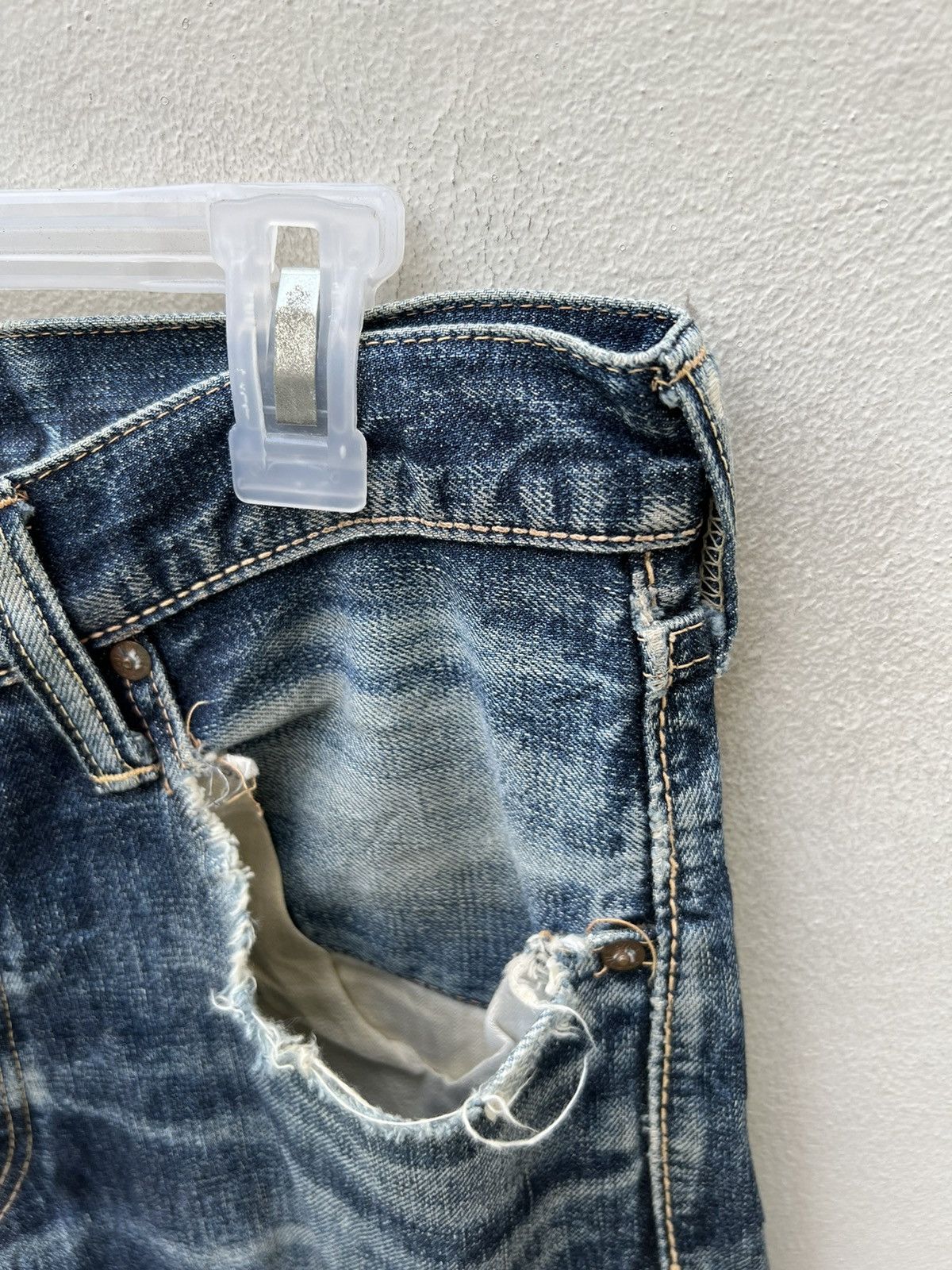 Engineered Garments Vintage Cootie Japan Damaged Ripped Denim Selvedge Jeans Size US 31 - 10 Thumbnail
