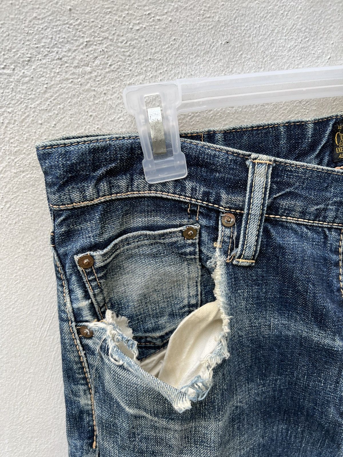 Engineered Garments Vintage Cootie Japan Damaged Ripped Denim Selvedge Jeans Size US 31 - 4 Thumbnail