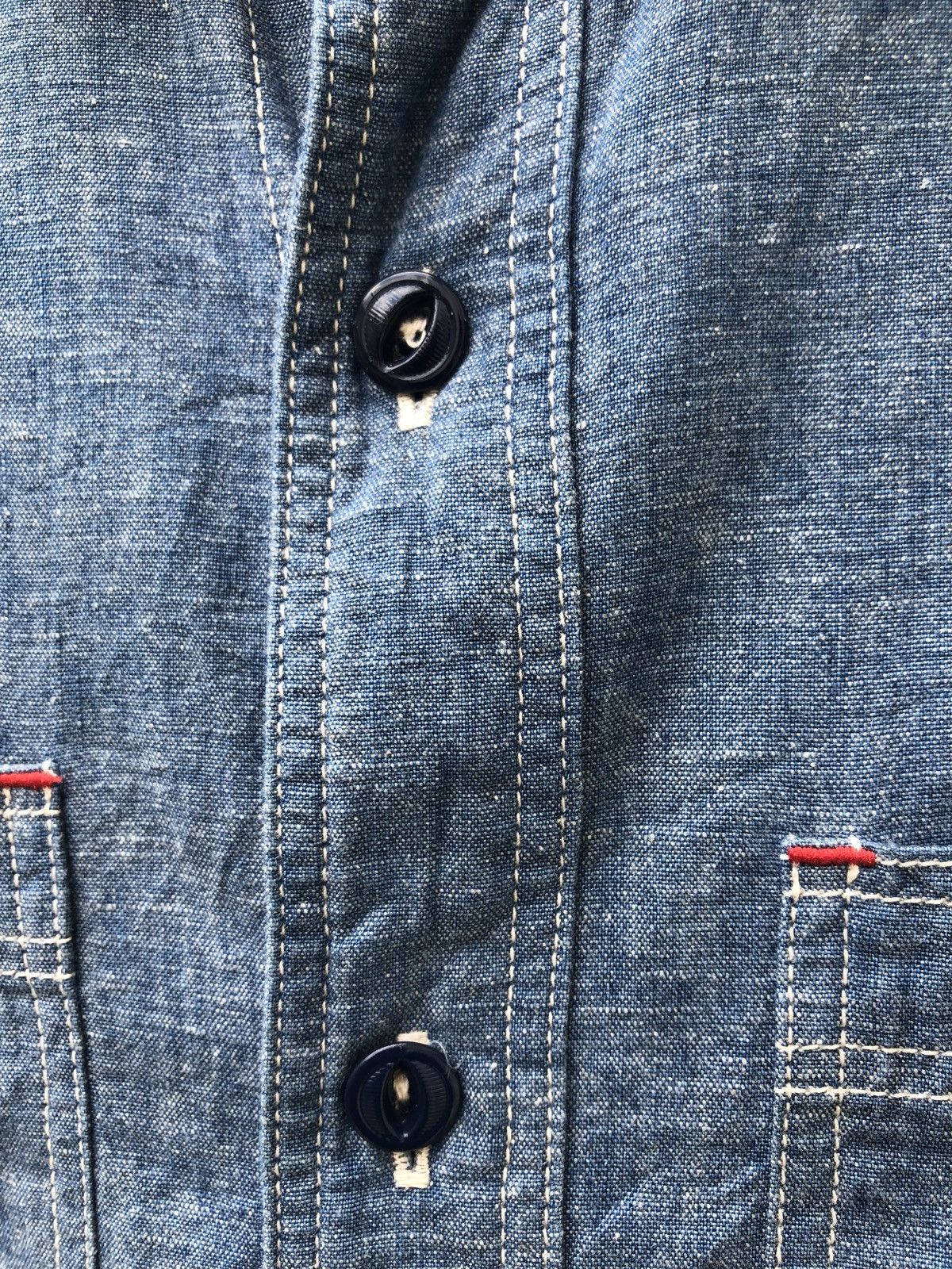 The Duffer of St.George Duffer Clothing Japan Cat Eyes Button Chambray Shirt Size US S / EU 44-46 / 1 - 9 Thumbnail