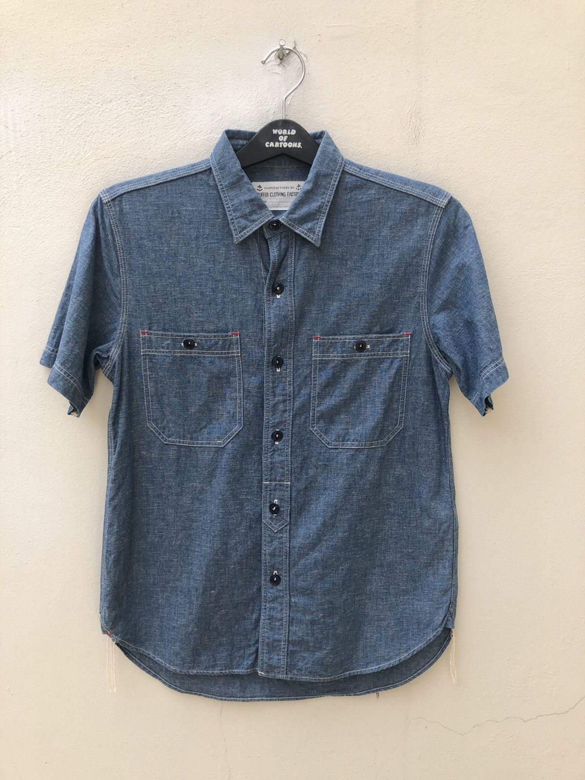 The Duffer of St.George Duffer Clothing Japan Cat Eyes Button Chambray Shirt Size US S / EU 44-46 / 1 - 7 Thumbnail