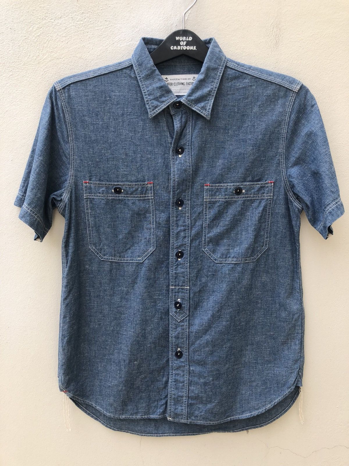 The Duffer of St.George Duffer Clothing Japan Cat Eyes Button Chambray Shirt Size US S / EU 44-46 / 1 - 8 Thumbnail