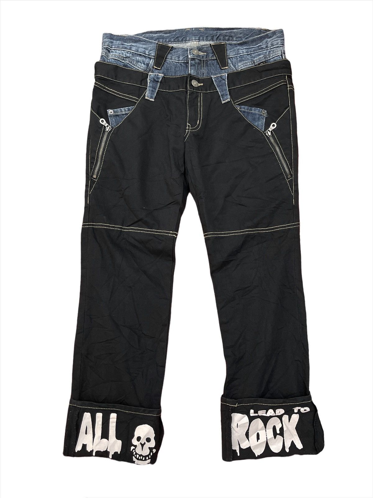 Hysteric Glamour × PPFM × Seditionaries PPFM Double Waist Denim Jeans Size US 32 / EU 48 - 2 Thumbnail