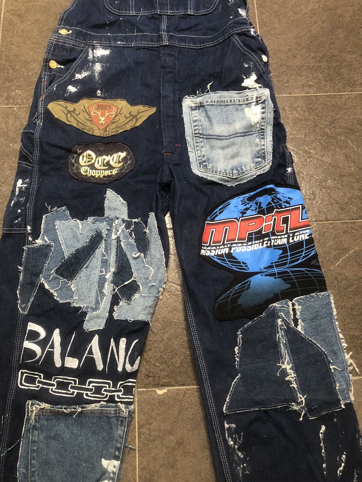 If Six Was Nine 🔥🔥🔥 Dickies Overall Custom Paints & Patches Size US 39 - 10 Thumbnail