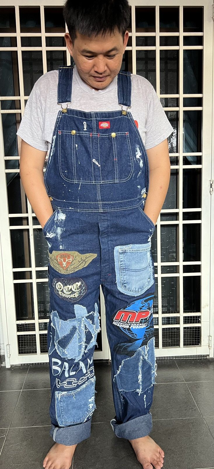 If Six Was Nine 🔥🔥🔥 Dickies Overall Custom Paints & Patches Size US 39 - 1 Thumbnail