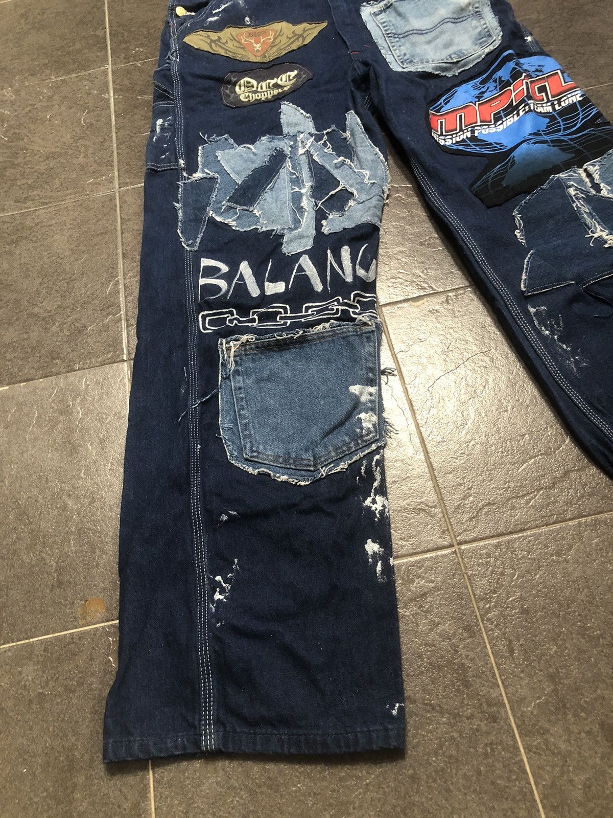 If Six Was Nine 🔥🔥🔥 Dickies Overall Custom Paints & Patches Size US 39 - 8 Thumbnail