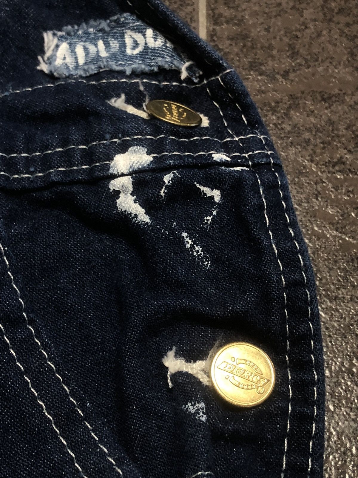 If Six Was Nine 🔥🔥🔥 Dickies Overall Custom Paints & Patches Size US 39 - 14 Thumbnail