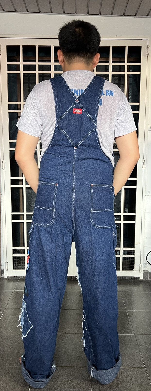 If Six Was Nine 🔥🔥🔥 Dickies Overall Custom Paints & Patches Size US 39 - 2 Thumbnail