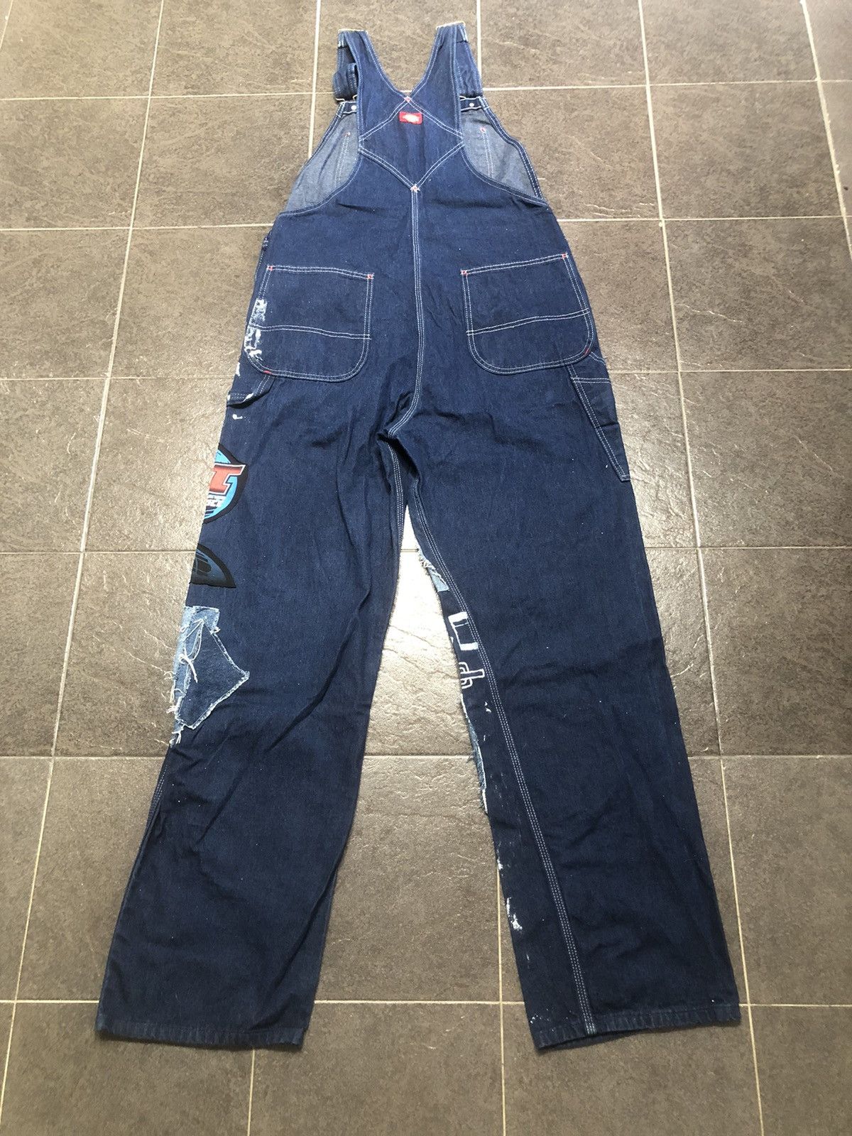 If Six Was Nine 🔥🔥🔥 Dickies Overall Custom Paints & Patches Size US 39 - 6 Thumbnail