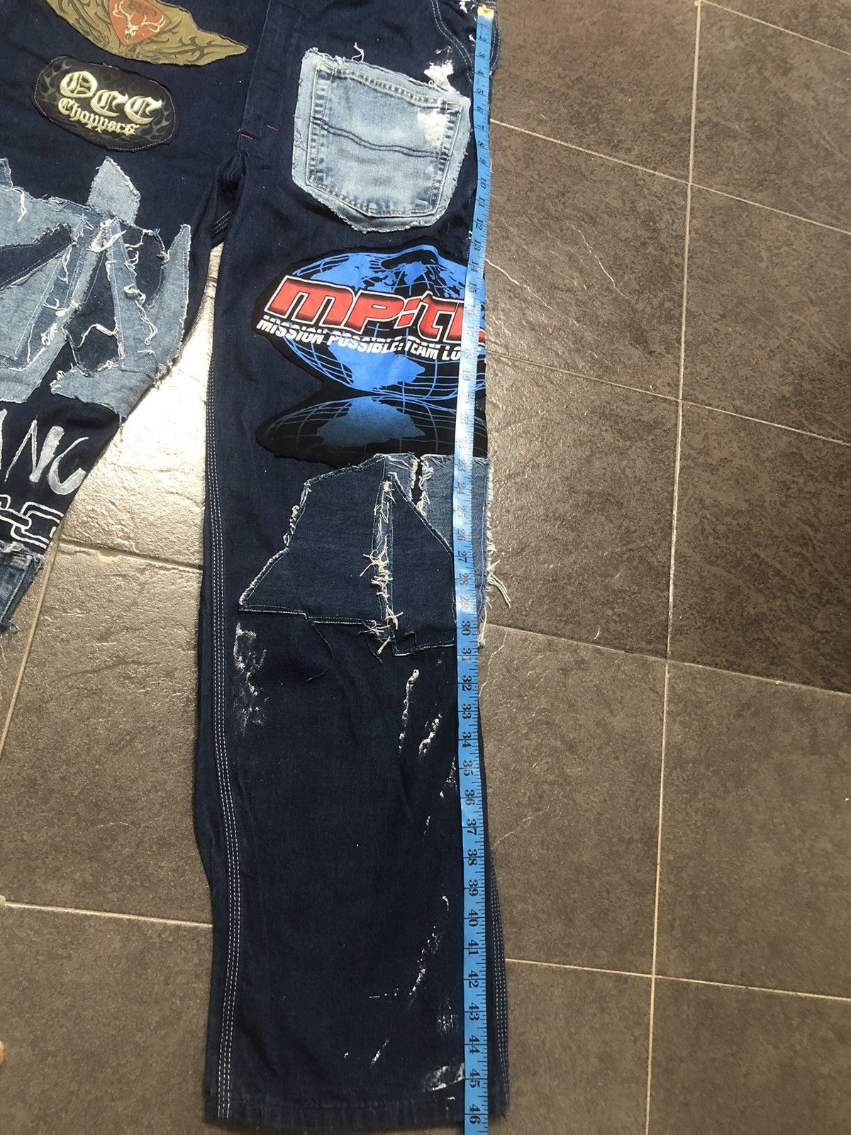 If Six Was Nine 🔥🔥🔥 Dickies Overall Custom Paints & Patches Size US 39 - 4 Thumbnail