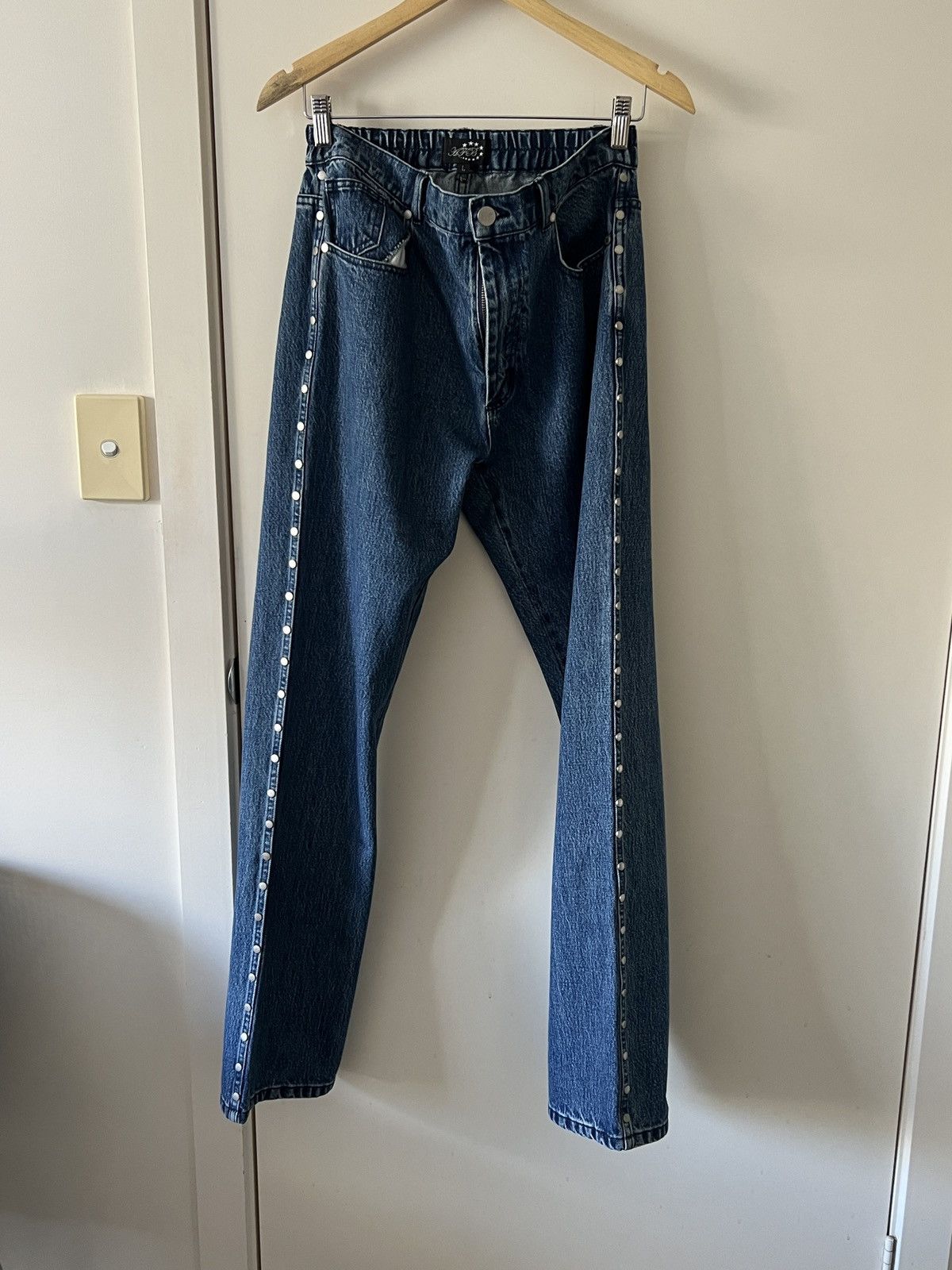 Japanese Brand AFB straight stud denim pants jeans yachty