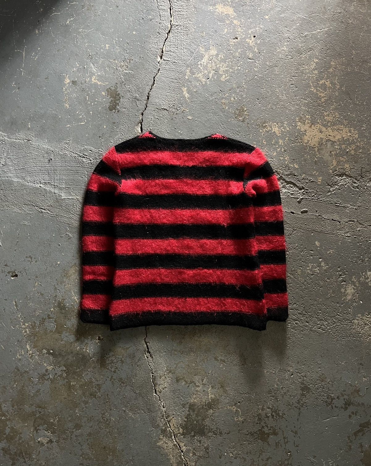 Jun Takahashi AW03 “ Paper Doll “ Punk Mohair Stripe Sweater Size US M / EU 48-50 / 2 - 6 Thumbnail