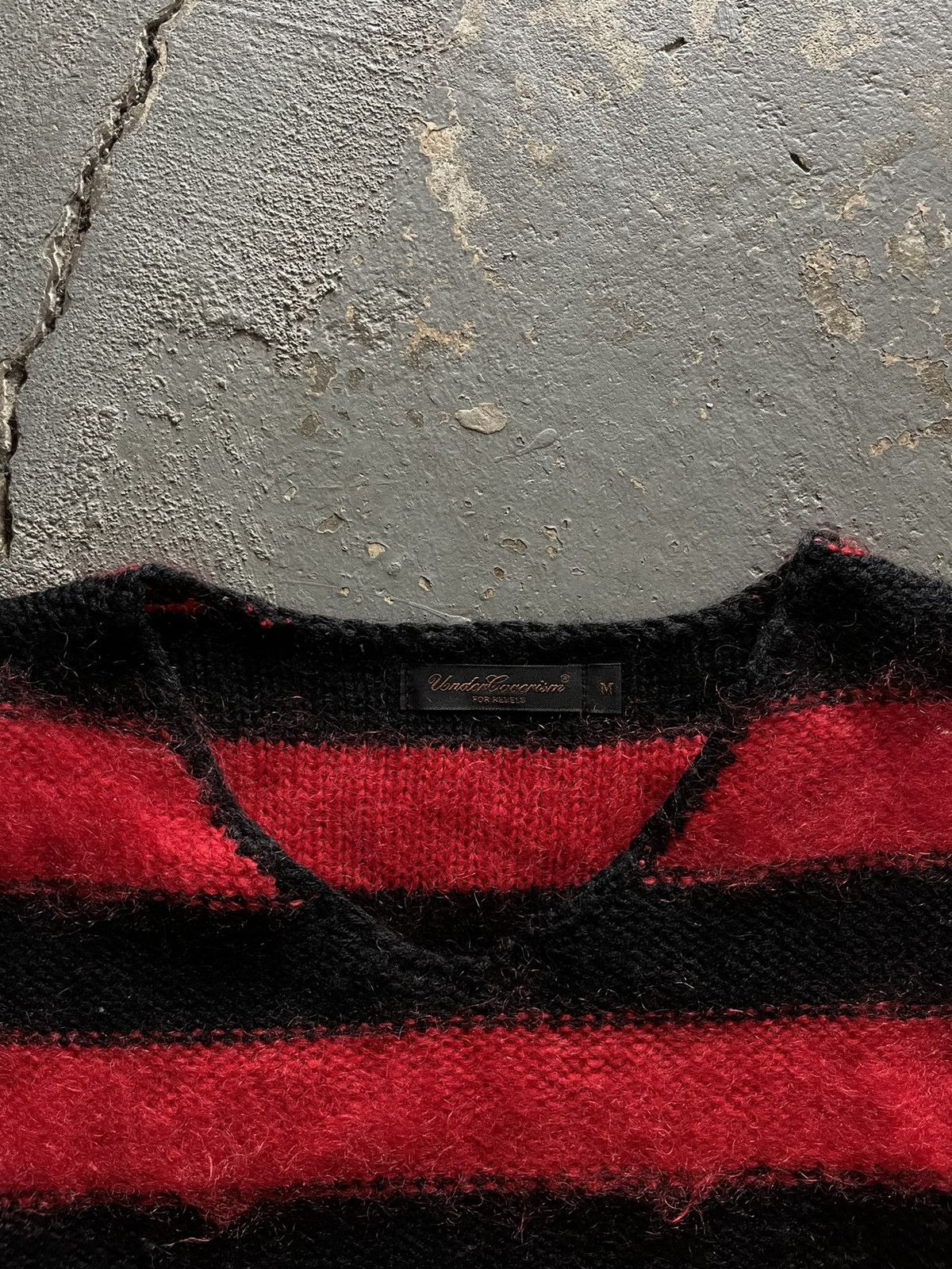 Jun Takahashi AW03 “ Paper Doll “ Punk Mohair Stripe Sweater Size US M / EU 48-50 / 2 - 3 Thumbnail