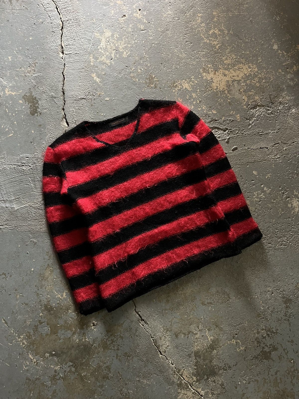 Jun Takahashi AW03 “ Paper Doll “ Punk Mohair Stripe Sweater Size US M / EU 48-50 / 2 - 2 Thumbnail