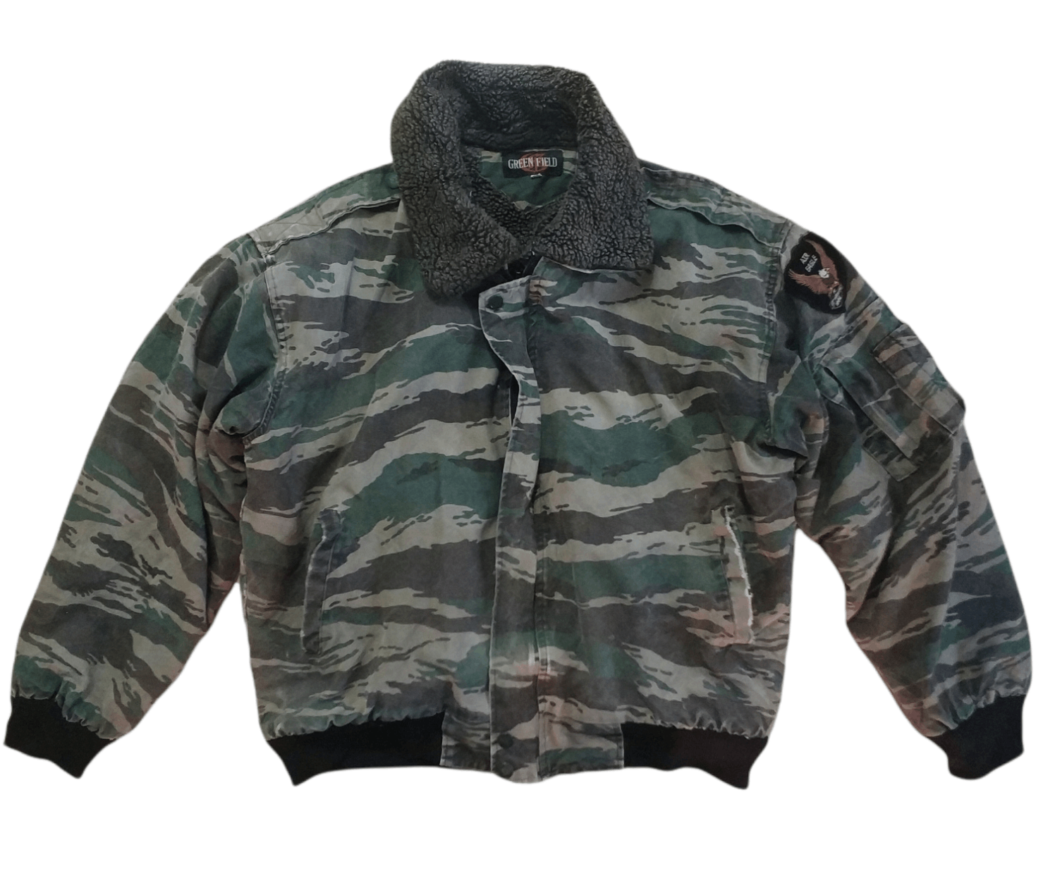 Other 🔥Distressed Green Field Army Sherpa Bomber Jacket Size US M / EU 48-50 / 2 - 2 Thumbnail