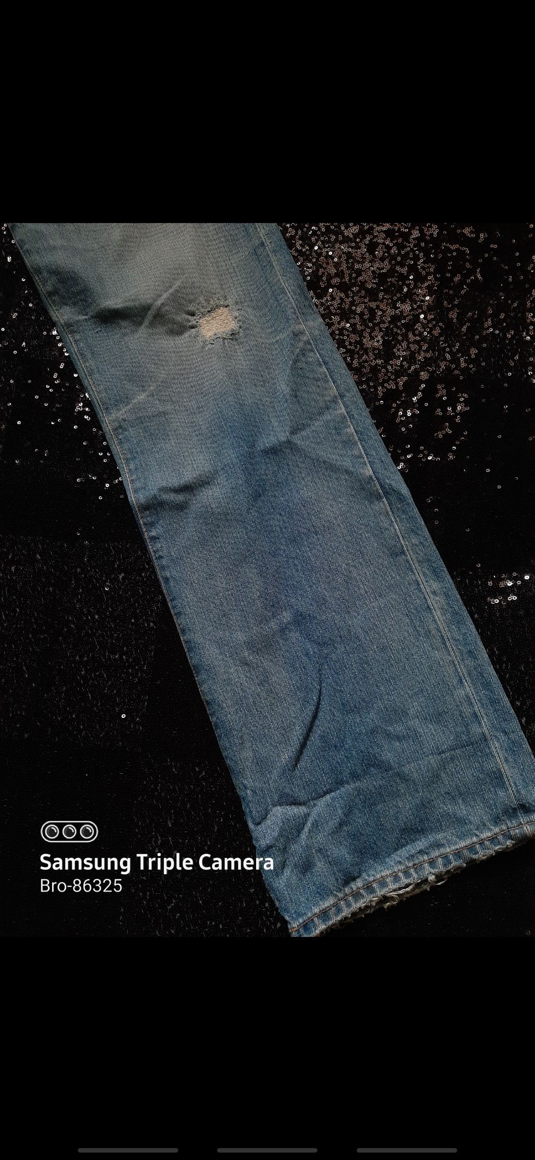 AG Adriano Goldschmied AG ITALIAN FASHION DESIGNER SLIM STRAIGHT LEG DISTRESE DENI Size US 31 - 4 Thumbnail