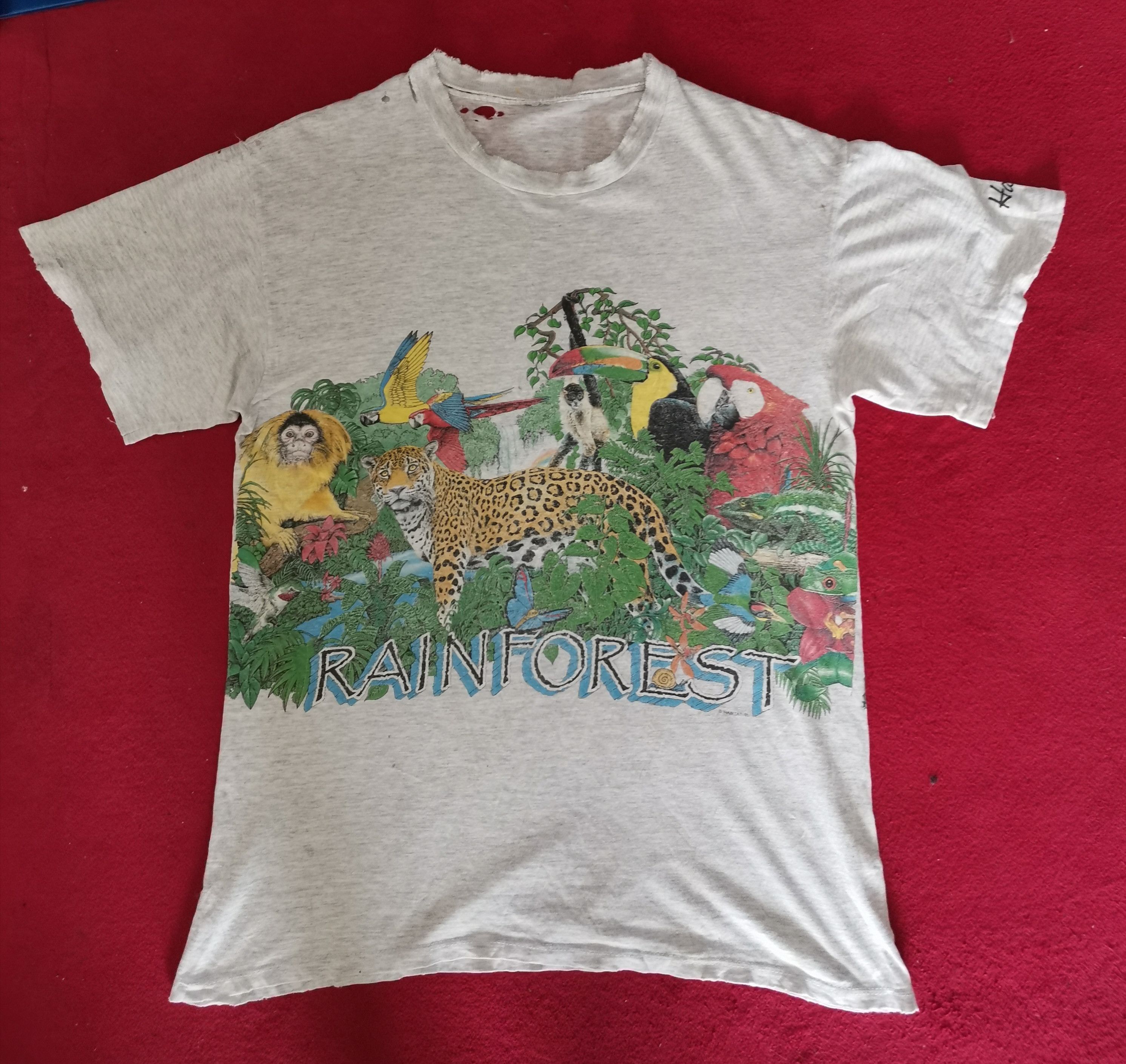 Habitat 💥1991 Vintage Habitat "Rain Forest" T-shirt Size US M / EU 48-50 / 2 - 1 Thumbnail
