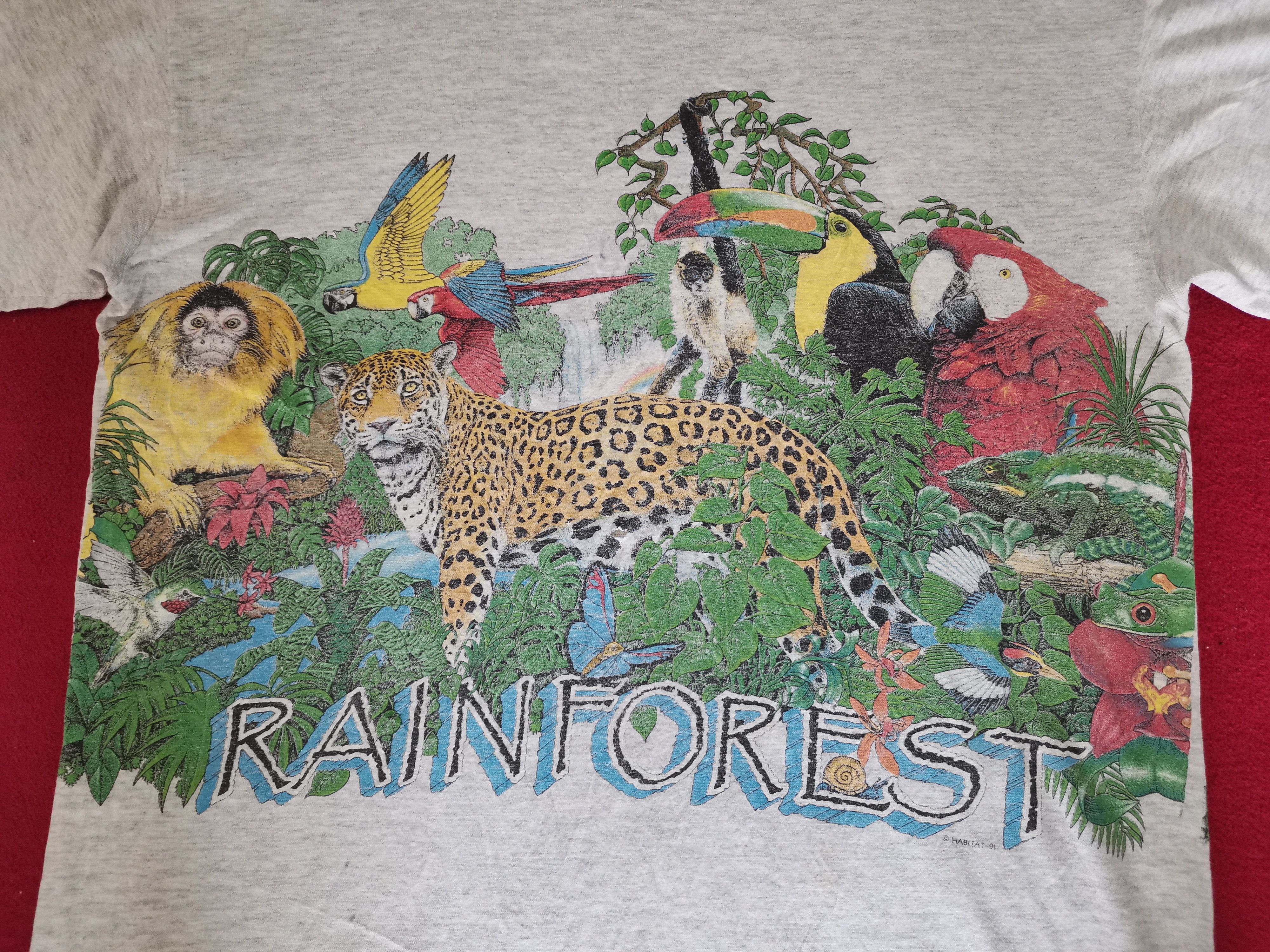 Habitat 💥1991 Vintage Habitat "Rain Forest" T-shirt Size US M / EU 48-50 / 2 - 3 Thumbnail