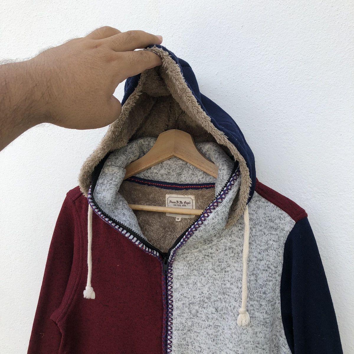 Japanese Brand FLEECE JACKET TRITONE COLOUR POWER TO THE PEOPLE Size US M / EU 48-50 / 2 - 10 Thumbnail