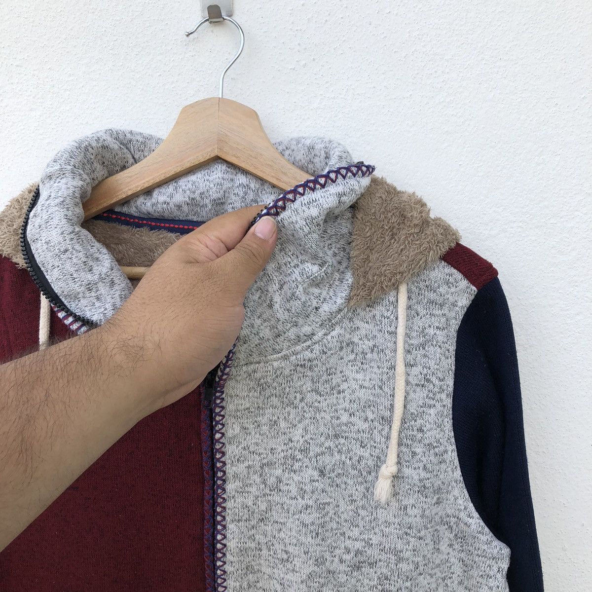 Japanese Brand FLEECE JACKET TRITONE COLOUR POWER TO THE PEOPLE Size US M / EU 48-50 / 2 - 4 Thumbnail
