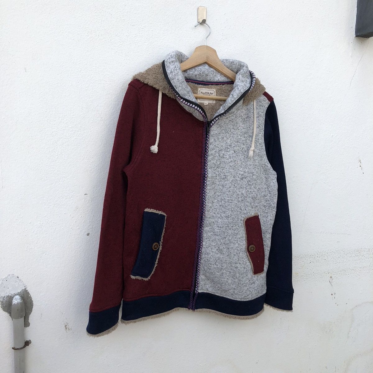 Japanese Brand FLEECE JACKET TRITONE COLOUR POWER TO THE PEOPLE Size US M / EU 48-50 / 2 - 2 Thumbnail