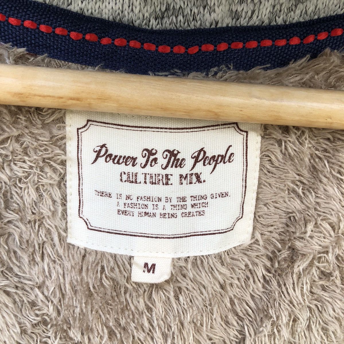 Japanese Brand FLEECE JACKET TRITONE COLOUR POWER TO THE PEOPLE Size US M / EU 48-50 / 2 - 12 Thumbnail
