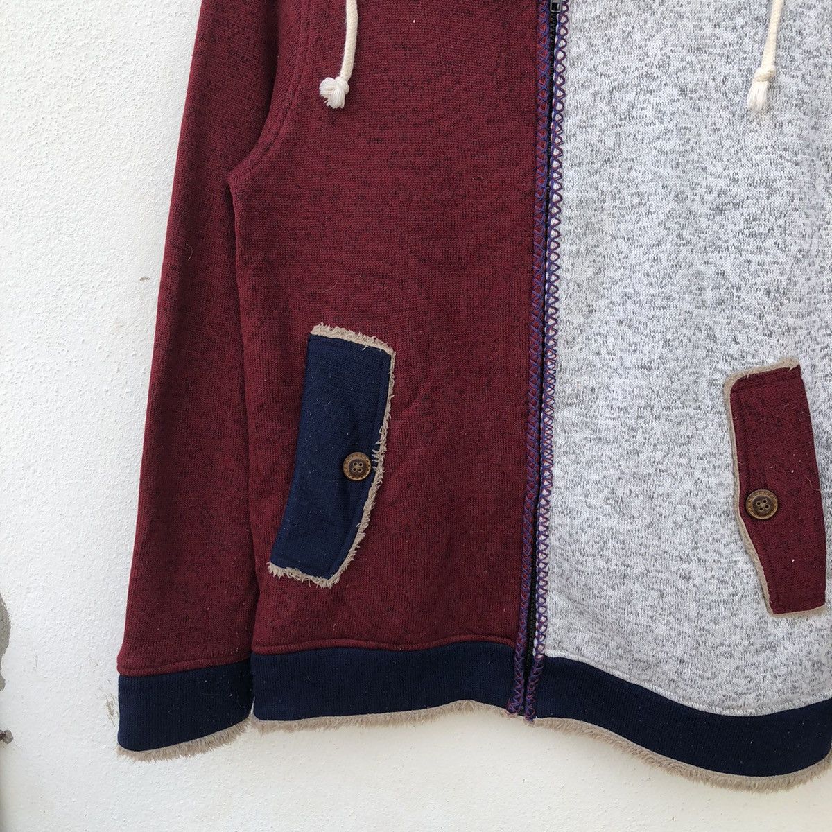 Japanese Brand FLEECE JACKET TRITONE COLOUR POWER TO THE PEOPLE Size US M / EU 48-50 / 2 - 7 Thumbnail