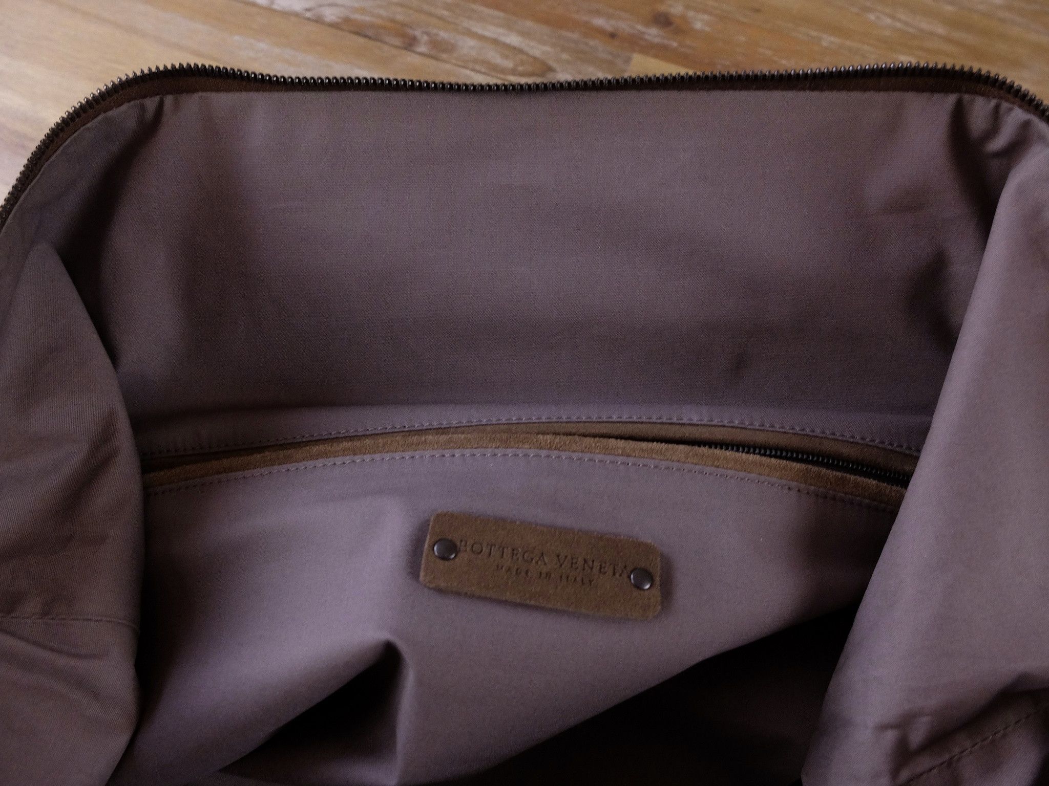 Bottega Veneta BOTTEGA VENETA brown suede holdall bag intrecciato details Size ONE SIZE - 8 Thumbnail