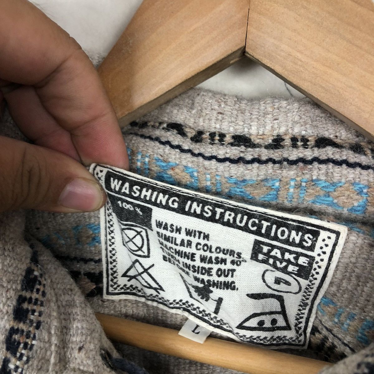 Japanese Brand 🔥VINTAGE WOOL JACKET PULL OVER NATIVE NAVAJO AZTEC KAPITAL Size US L / EU 52-54 / 3 - 8 Thumbnail