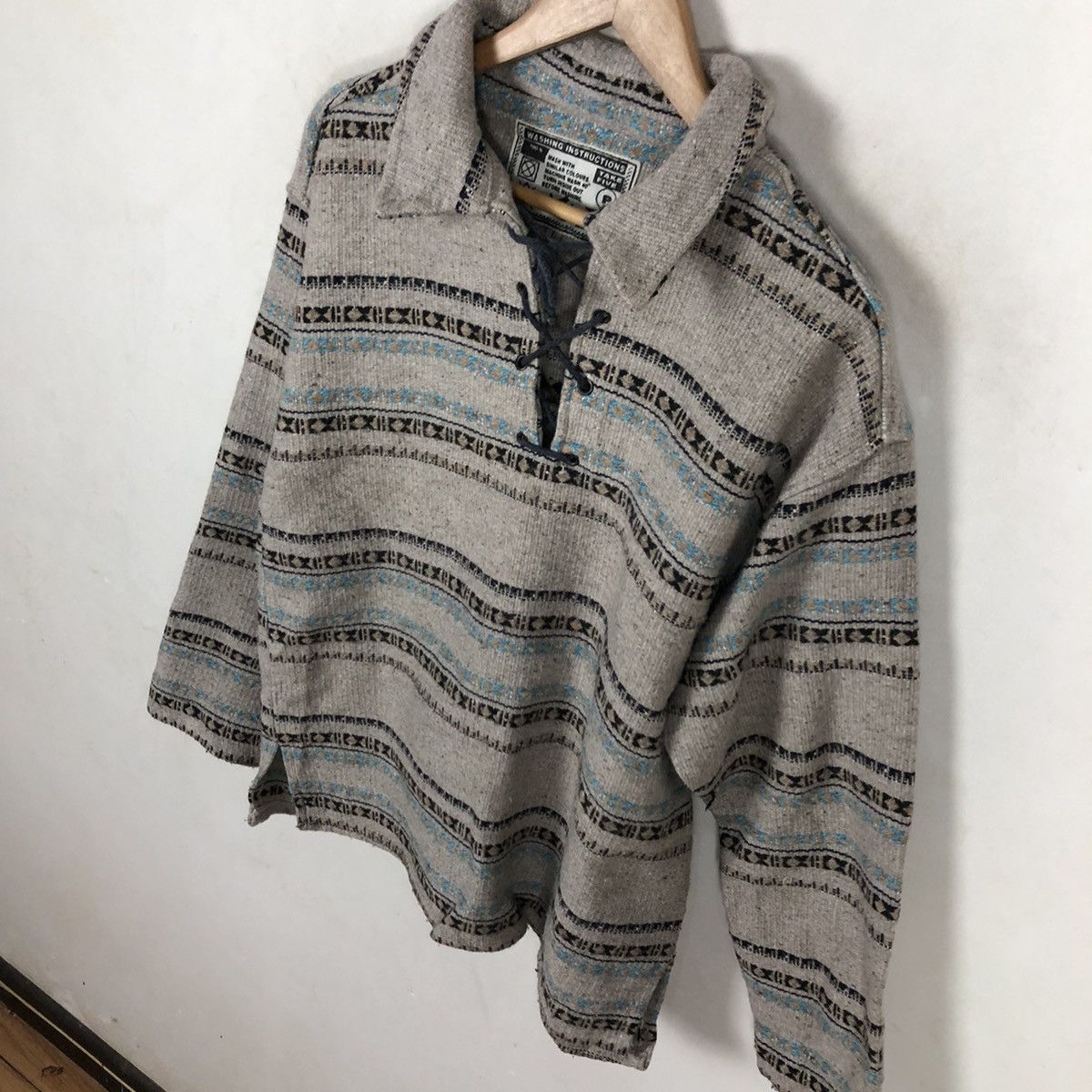 Japanese Brand 🔥VINTAGE WOOL JACKET PULL OVER NATIVE NAVAJO AZTEC KAPITAL Size US L / EU 52-54 / 3 - 3 Thumbnail