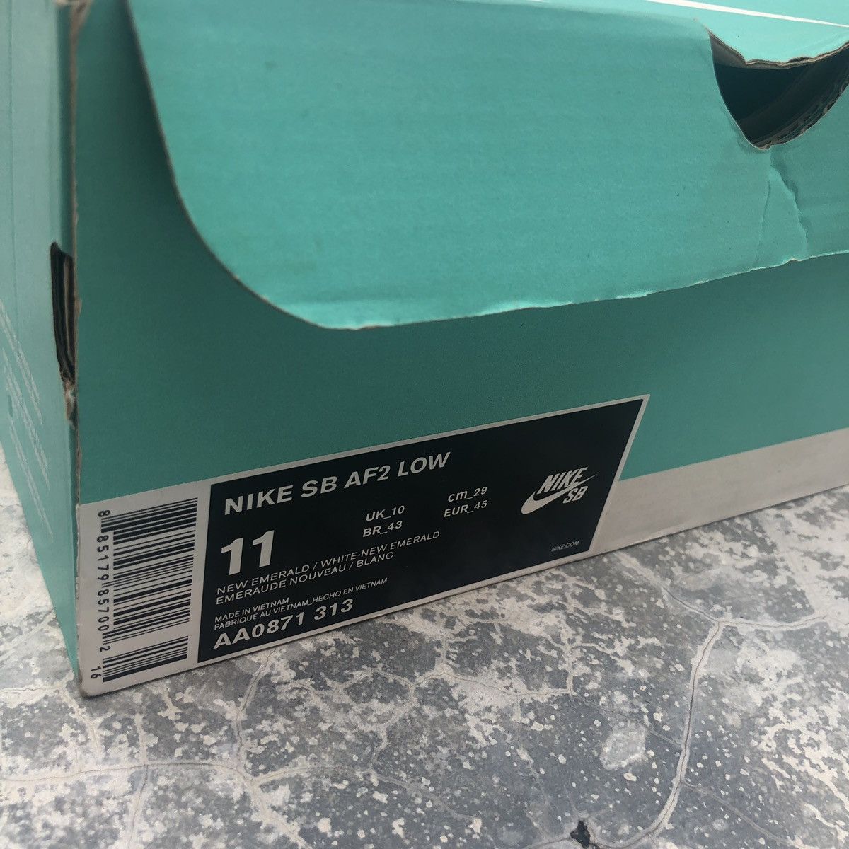 Nike × Supreme Supreme x Air Force 2 Low Teal 2017 Size US 11 / EU 44 - 3 Thumbnail