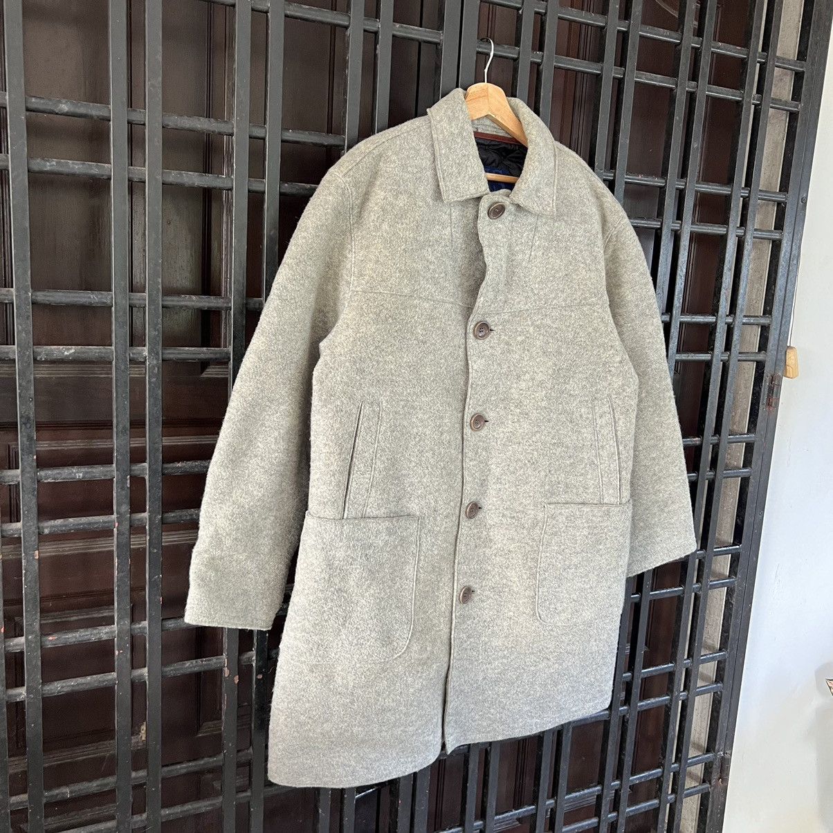 Vintage WOOL JACKET HERMAN & SONS INTERNATIONAL MADE IN ITALY Size US M / EU 48-50 / 2 - 2 Thumbnail