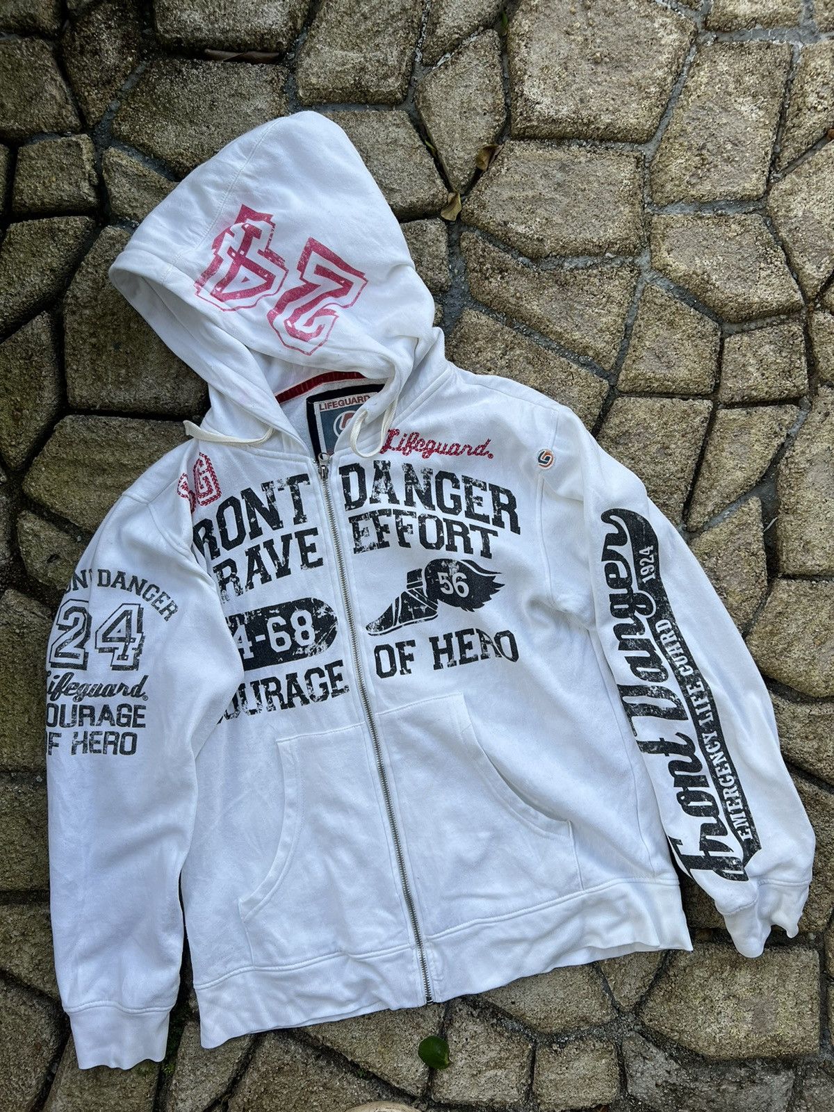 Japanese Brand 🔥Lifeguard Front Danger Zipper Hoodies Size US M / EU 48-50 / 2 - 1 Thumbnail