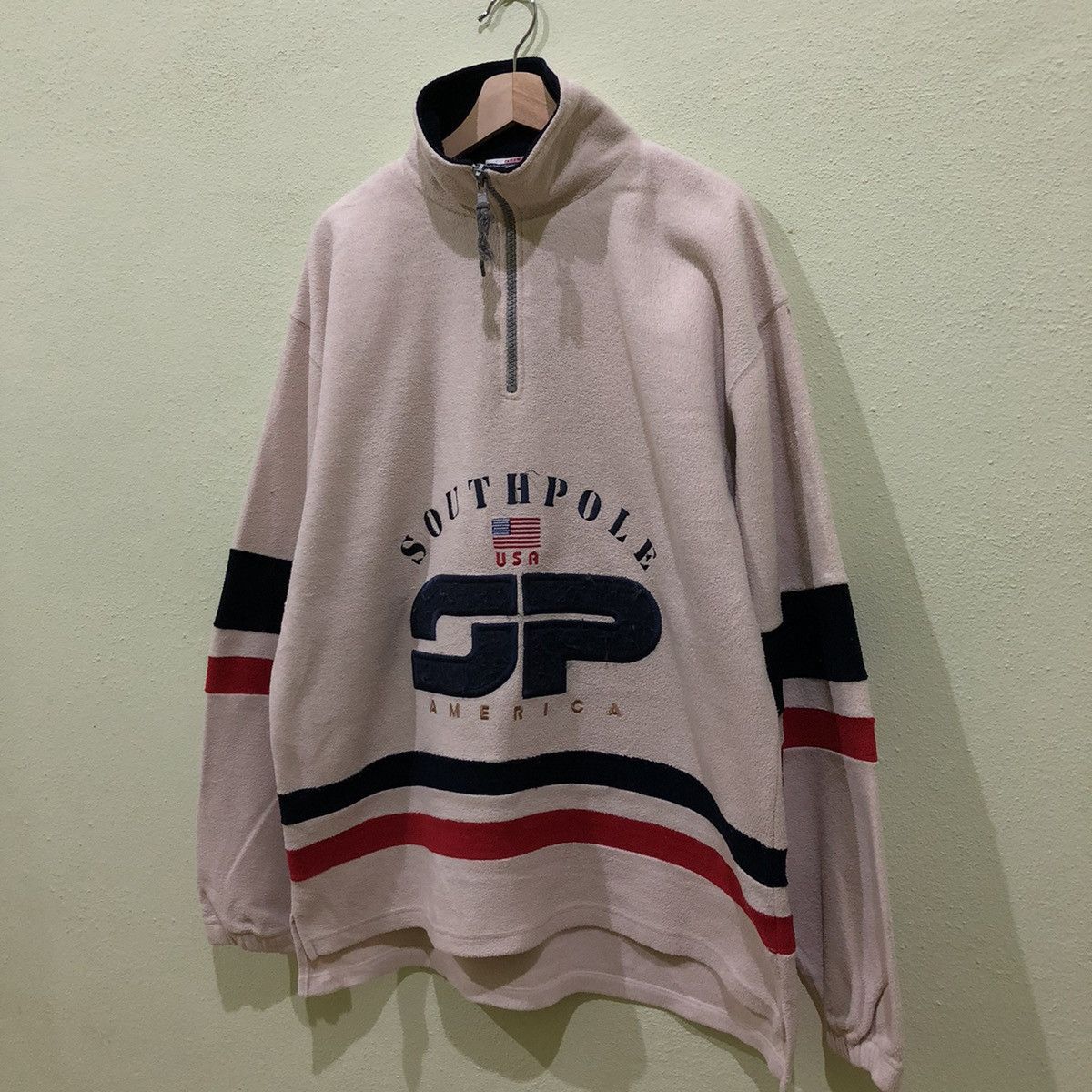 Japanese Brand Big Logo Southpole America Real Gear Half Zipper Sweatshirt Size US M / EU 48-50 / 2 - 2 Thumbnail
