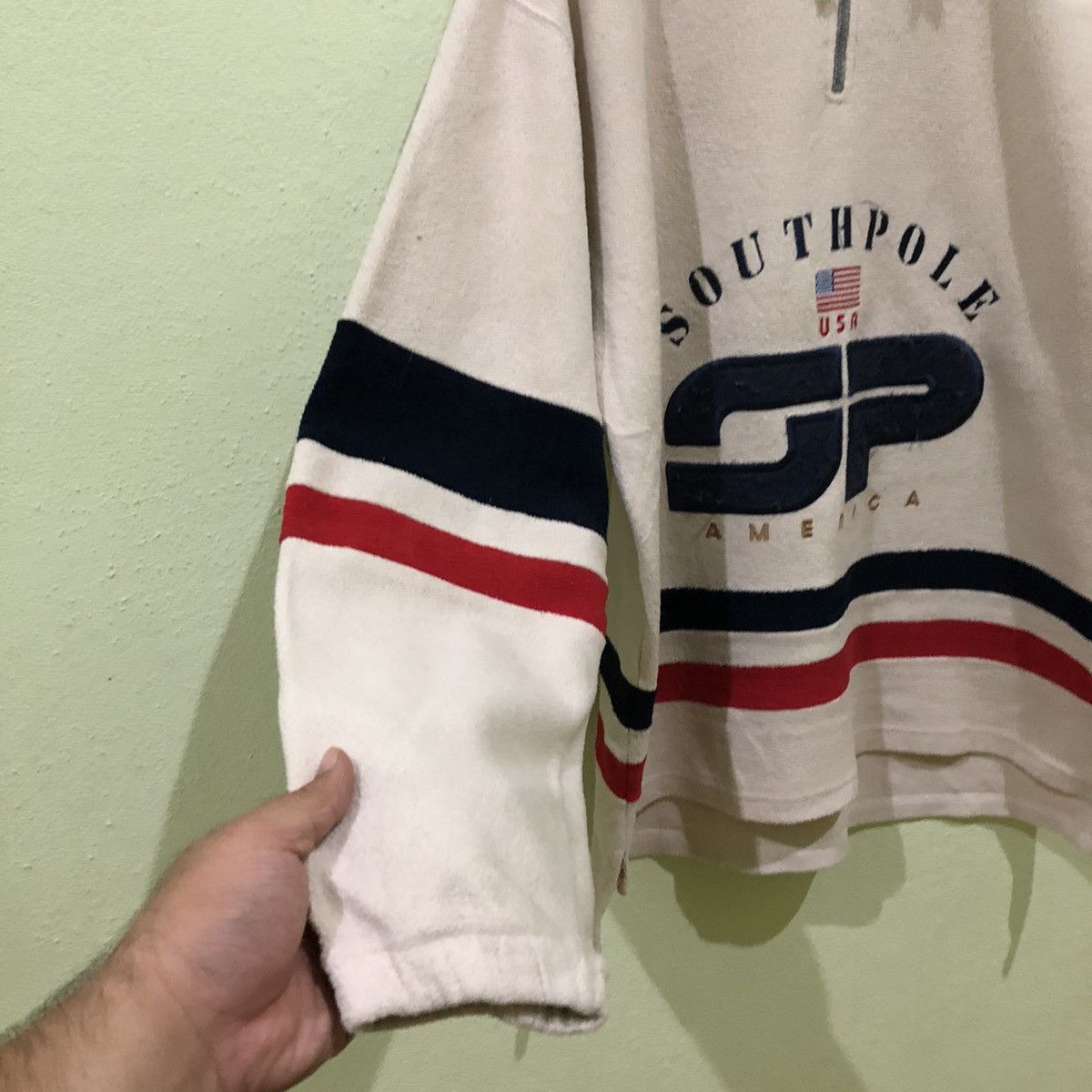 Japanese Brand Big Logo Southpole America Real Gear Half Zipper Sweatshirt Size US M / EU 48-50 / 2 - 5 Thumbnail