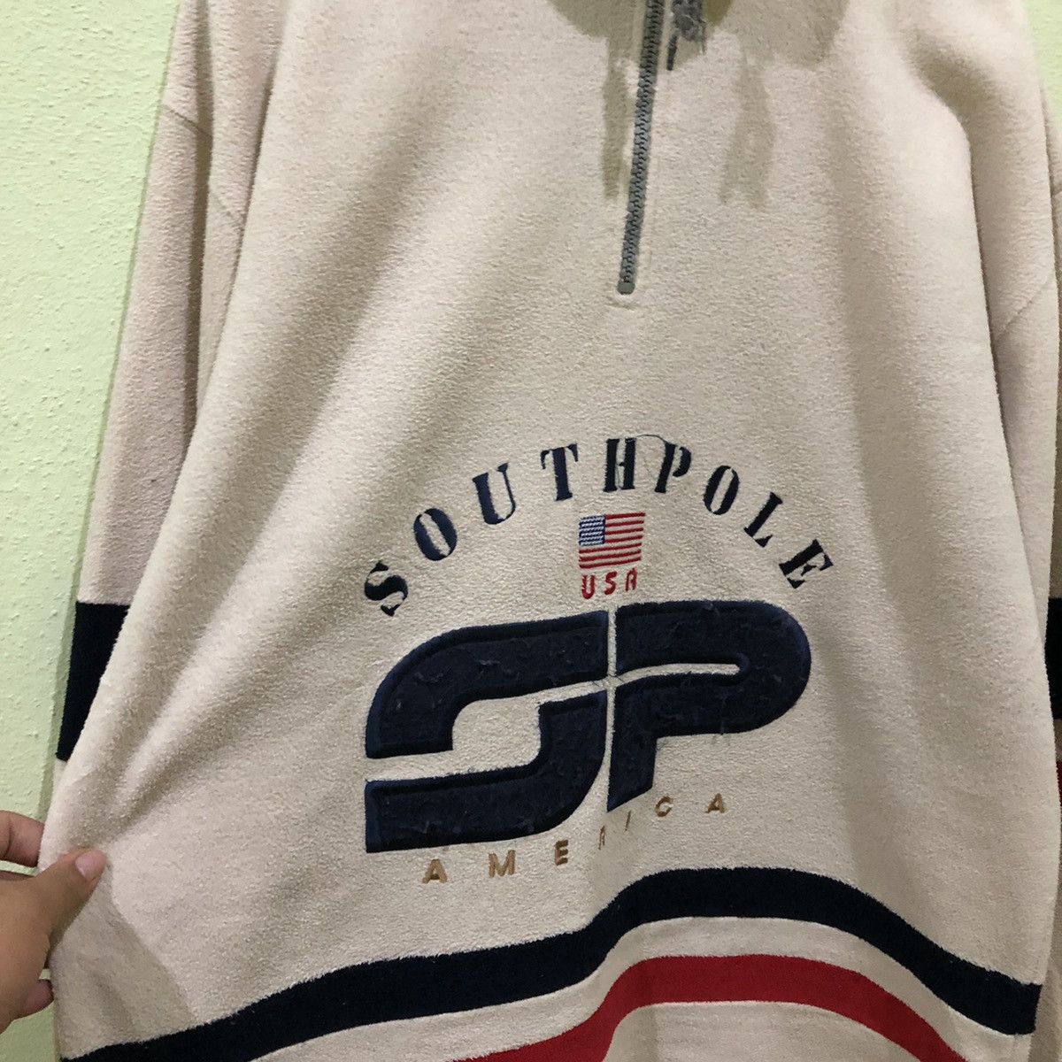 Japanese Brand Big Logo Southpole America Real Gear Half Zipper Sweatshirt Size US M / EU 48-50 / 2 - 4 Thumbnail
