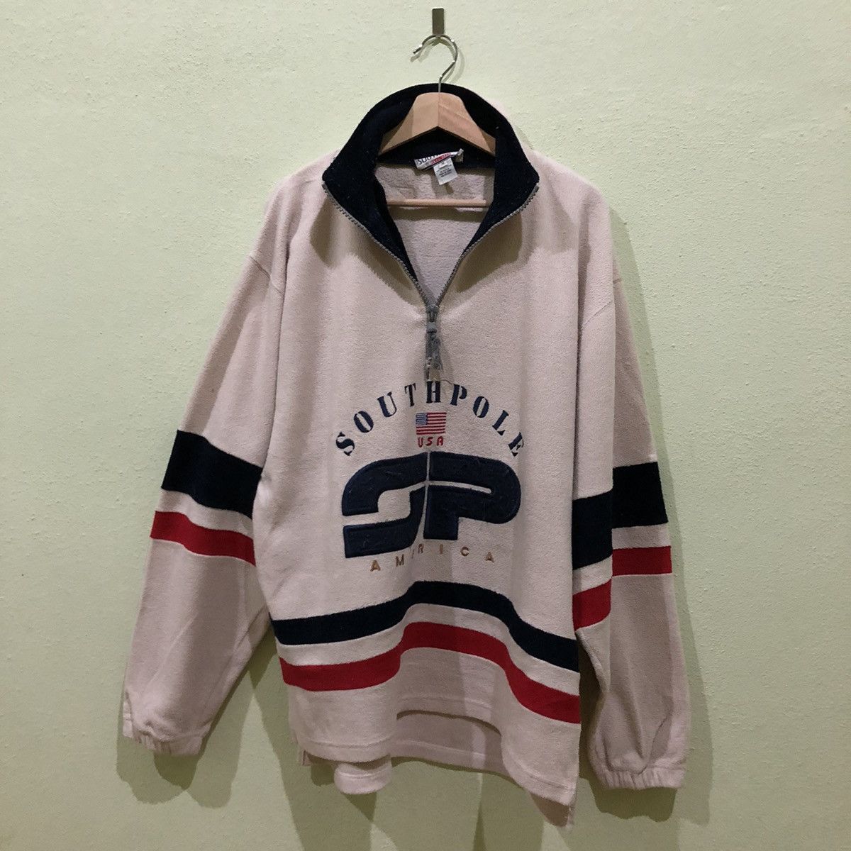 Japanese Brand Big Logo Southpole America Real Gear Half Zipper Sweatshirt Size US M / EU 48-50 / 2 - 11 Thumbnail