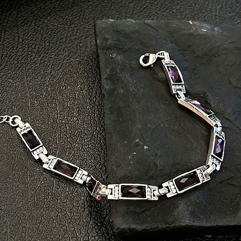 Jewelry Handmade Zircons Chain Bracelet Size ONE SIZE - 5 Thumbnail